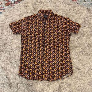 Monument Halloween Mens Small Spooky Button Up Shirt